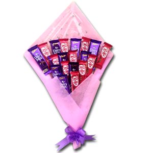 Dairy milk & Kitkat Mixed Chocolate Bouquet