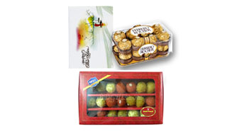 Chocolate W/ Sweets & new year card