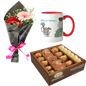 (0008) Boishakhi Combo – Mug, Flowers & Sweets