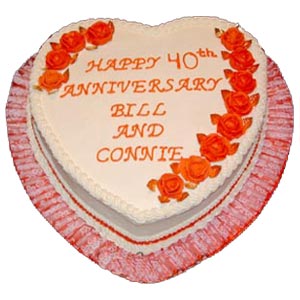 3.3 pounds Vanilla Heart Cake