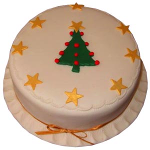 (02) 1 Pound Vanilla Christmas Cake