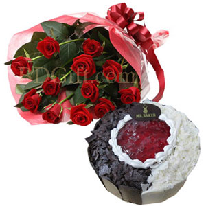 (51) Cake W/Rose 