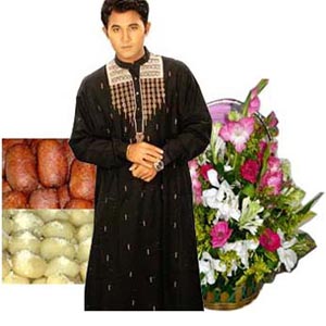Panjabi,Sweets & Mix Flowers