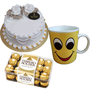 (01) Cake W/ Mug & Chocolate