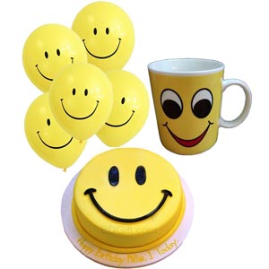 (07) Cake W/ Balloons & Mug