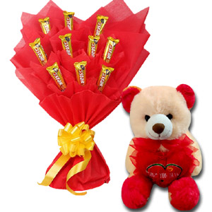 Chocolate Bouquet W/ Teddy bear