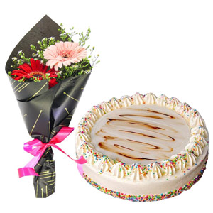 (0008) Vanilla Cake & Gerbera Combo