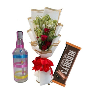 Floral Charm , Message bottle & Hershey's Treat