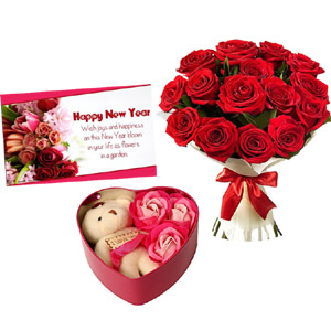 Red Roses W/ Love Box & Card