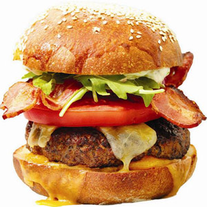 BBQ beef burger with cheese