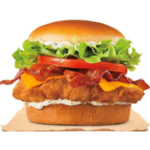 BBQ Chicken burger with cheese 
