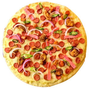 Meat Masala Pizza Family