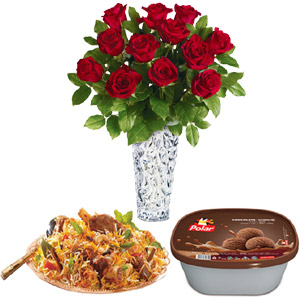 (14) Biryani W/ Roses & Ice-Cream