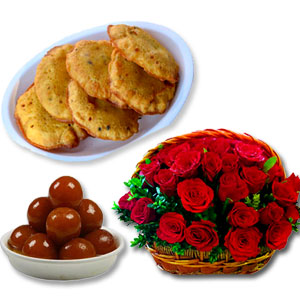 (05) Jhalpoa pitha & Sweets W/ Roses