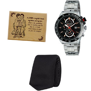(52) Watch W/ Photo Frame & Tie
