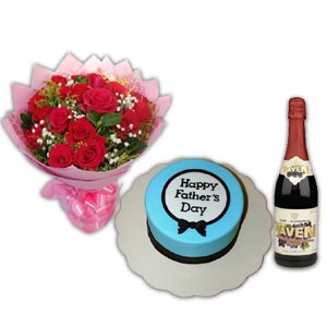(09) Cake W/ Flowers & Juice