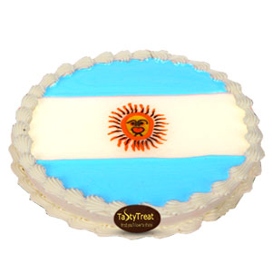 1 Pound World Cup Themed cake - Argentina  (Vanilla)