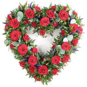 (03) Heart Shaped Roses W/50 Roses