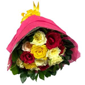 (19) Mixed Roses in a bouquet