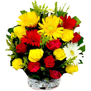 18 Flowers Mix Basket