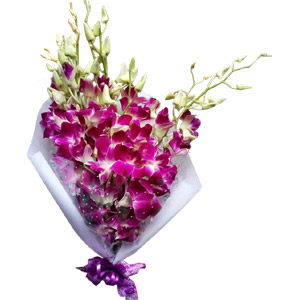 Purple Orchids in bouquet