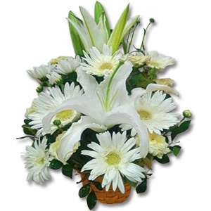 All white basket