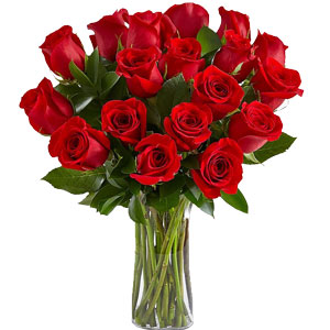 (04) 18 pcs roses in a vase