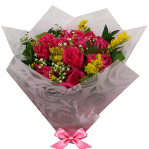 (03) 12 Red Roses Luxe Wrap