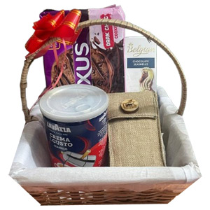 Coffee, Tea, Chocolate & Cookie Basket