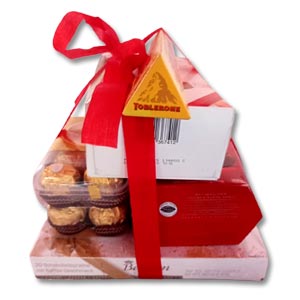Assorted chcocolate pyramid