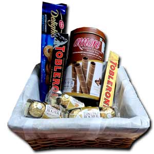 Chocolates W/ Cookies & Wafer Basket