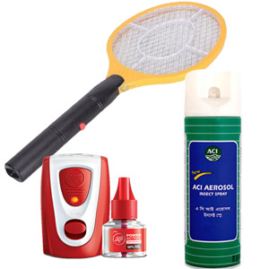 Electronic mosquito swatter with good night power active and aerosol