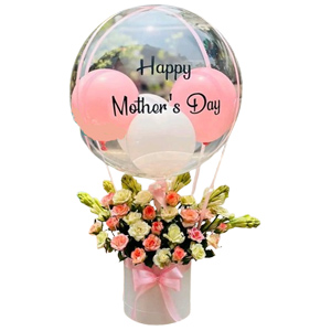 (005) Customized Balloon W/ Flowers