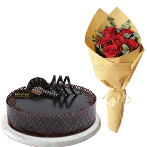 Tasty Treat Cake with Roses