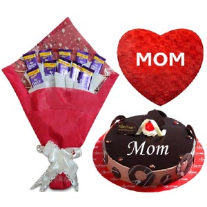 (42) Chocolate Bouquet W/ Cake and Pillow
