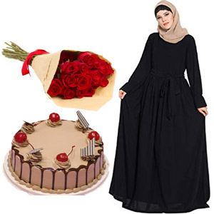 Cake W/ burka & red roses