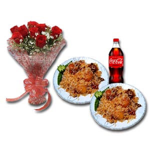 Kacchi Biryani W/ Coke & Red Roses