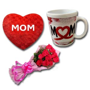 Red Rose W/ Pillow & Mug