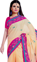 Embroidery cotton sharee