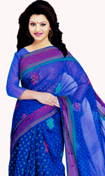 Block half Silk Sharee