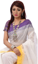 Cotton Sharee From Fashion house with Block Print