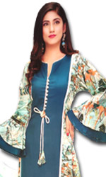 Jorjet and lilen combination Salwar Kameez