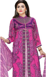 Jorjet & Cotton combination Salwar Kameez
