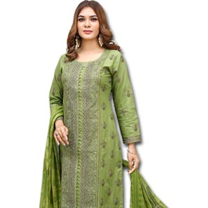 Cotton Salwar Kamiz with Matching Orna & Salwar