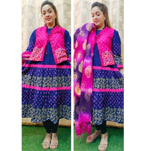 (38) 2 Piece Cotton Dress