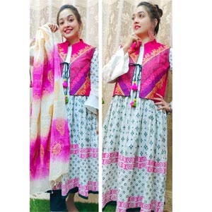 (40) 2 Piece Cotton Dress