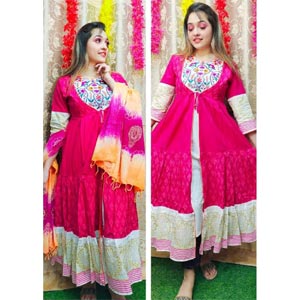 (44) 2 Piece Cotton Dress
