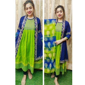 (28) 2 Piece Cotton Dress