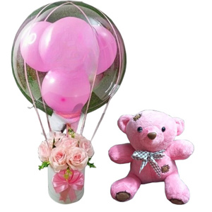 (0003) Teddy W/ customized balloon