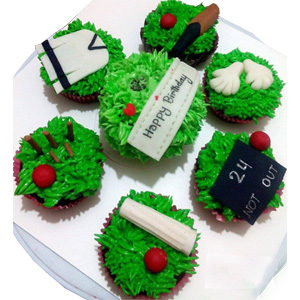 Cricket lover cupcake